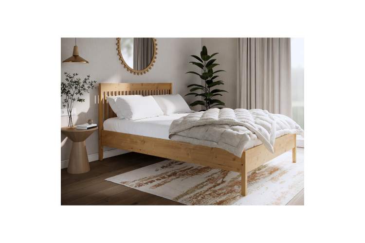 Кровать ИЛЕКСА 140х200 Светло-коричневый-2