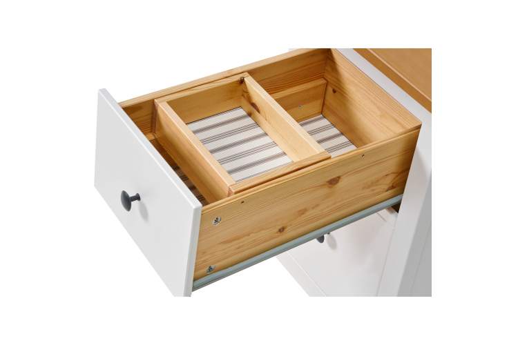 Письменный стол КЫМОР 155х65 Белый/Светло-коричневый-11