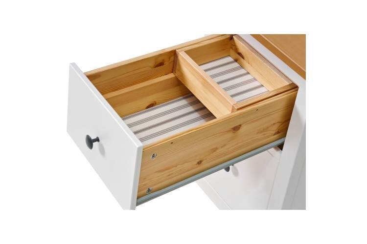 Письменный стол КЫМОР 155х65 Белый/Светло-коричневый-10