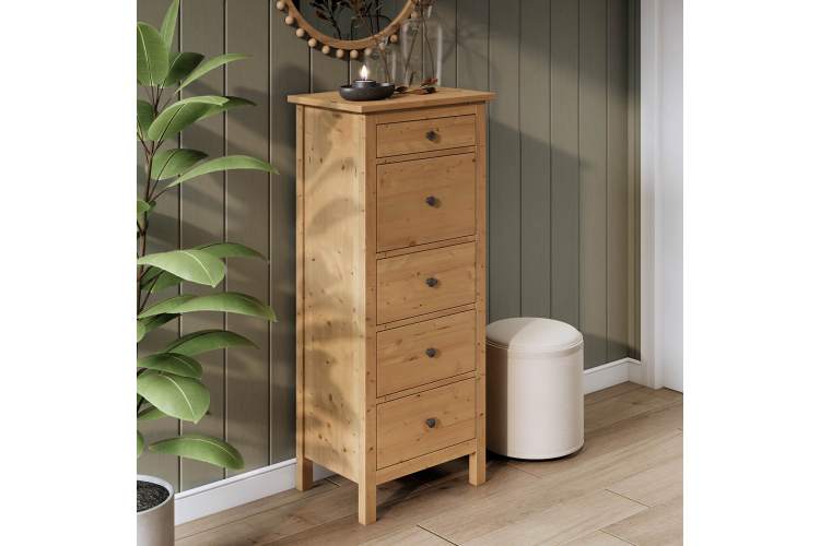 Комод КЫМОР 5 ящиков Светло-коричневый-2