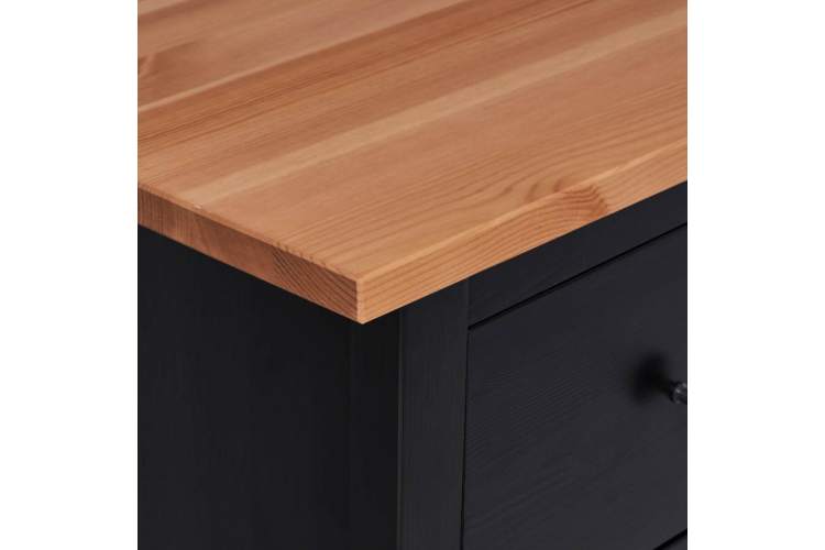 Комод КЫМОР 3 ящика МИНИ Черный/Светло-коричневый-3