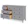 Комод КЫМОР 8 ящиков Серый