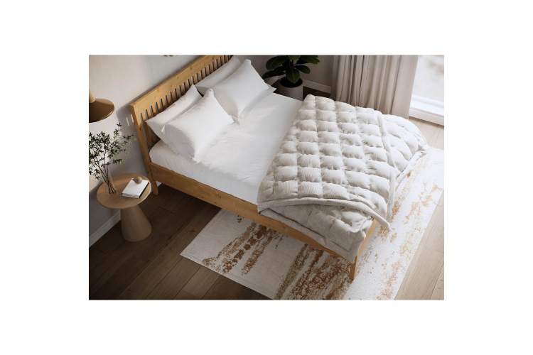 Кровать ИЛЕКСА 140х200 Светло-коричневый-4