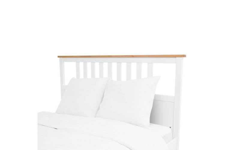 Кровать КЫМОР 160x200 Белый/Светло-коричневый-8