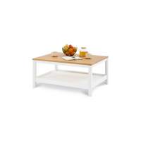 Журнальный стол КОДЗУВ 100x75 Белый/Светло-коричневый