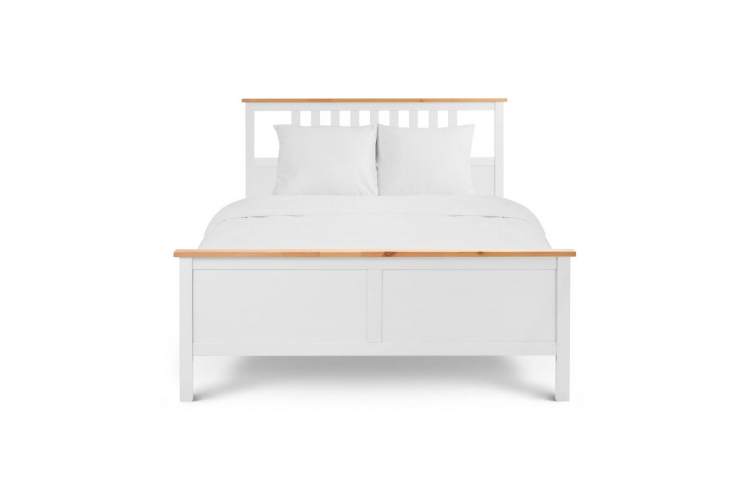 Кровать КЫМОР 160x200 Белый/Светло-коричневый-1