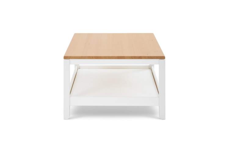Журнальный стол КОДЗУВ 100x75 Белый/Светло-коричневый-7