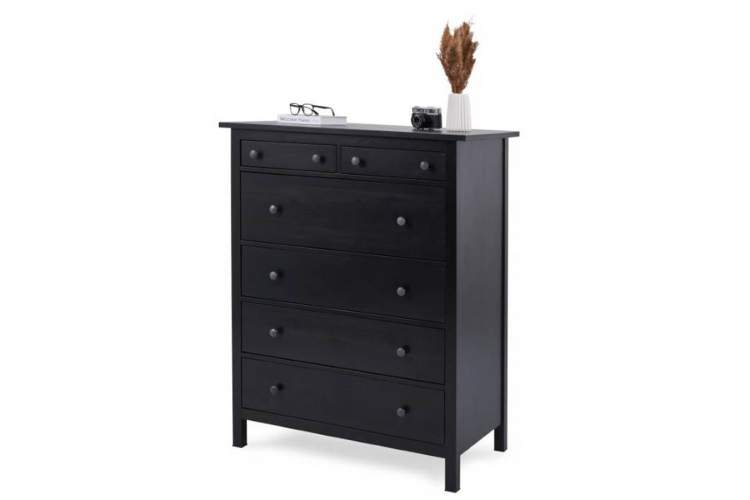 Комод КЫМОР 6 ящиков Черный