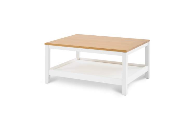 Журнальный стол КОДЗУВ 100x75 Белый/Светло-коричневый-5