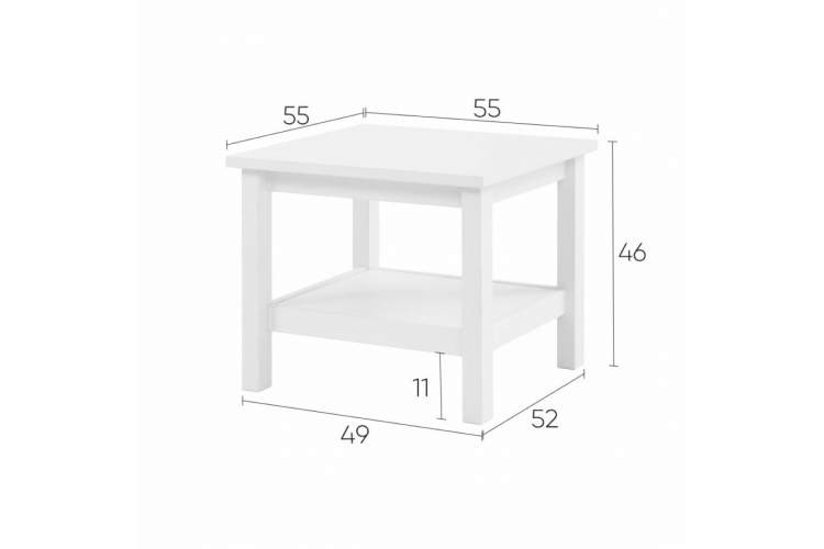 Журнальный стол КЫМОР 55х55 Белый-9