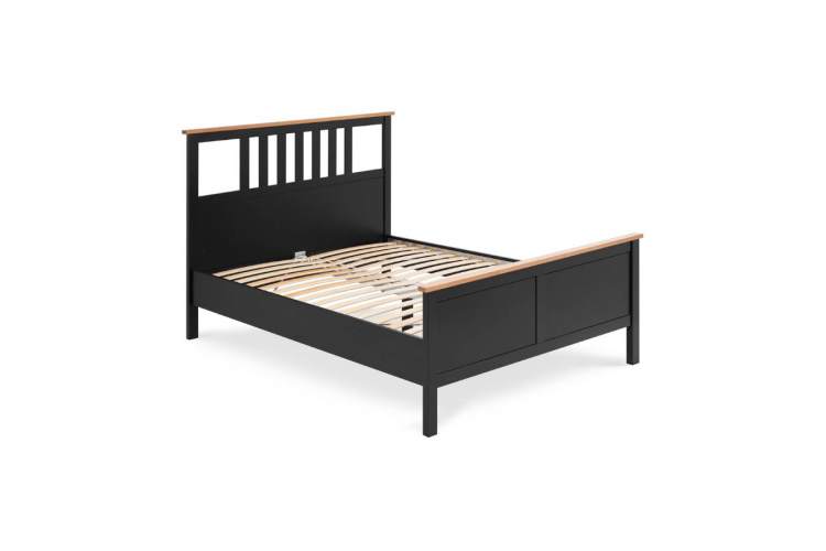Кровать КЫМОР 140x200 Черный/Светло-коричневый-5