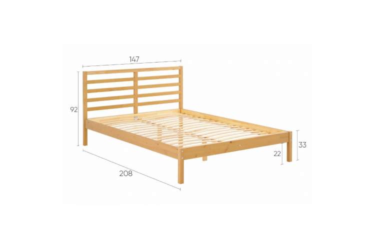 Кровать ТИРАНА 140х200 Светло-коричневый-11