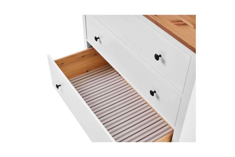 Комод КЫМОР 3 ящика Белый/Светло-коричневый-6