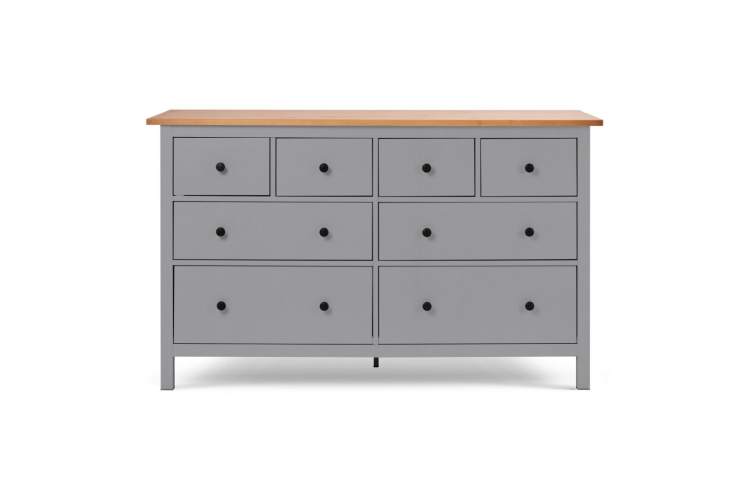 Комод КЫМОР 8 ящиков Серый/Светло-коричневый-3