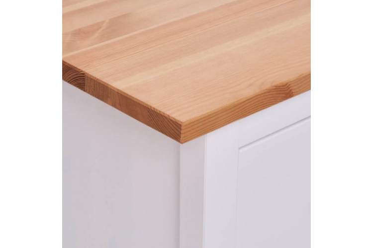 Комод КЫМОР 3 ящика Белый/Светло-коричневый-8