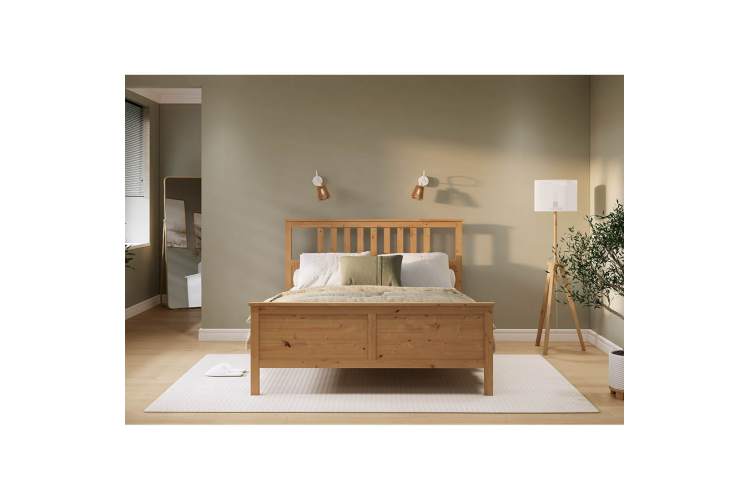 Кровать КЫМОР 140x200 Светло-коричневый-2