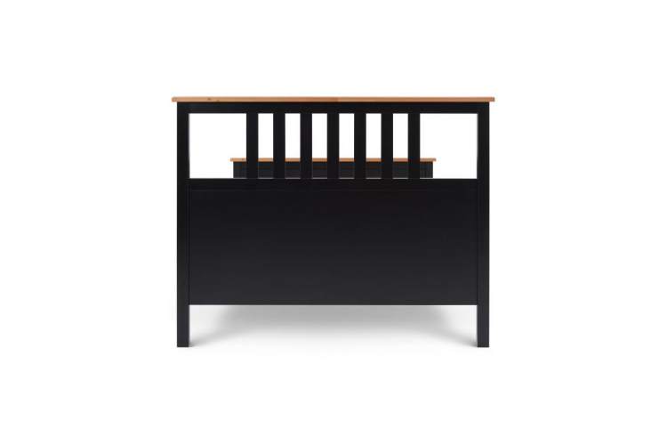 Кровать КЫМОР 140x200 Черный/Светло-коричневый-11