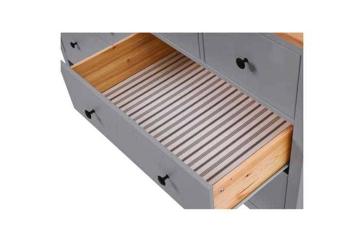 Комод КЫМОР 8 ящиков Серый/Светло-коричневый-8