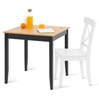 Стол обеденный ЛЫМ 74x74 Черный/Светло-коричневый