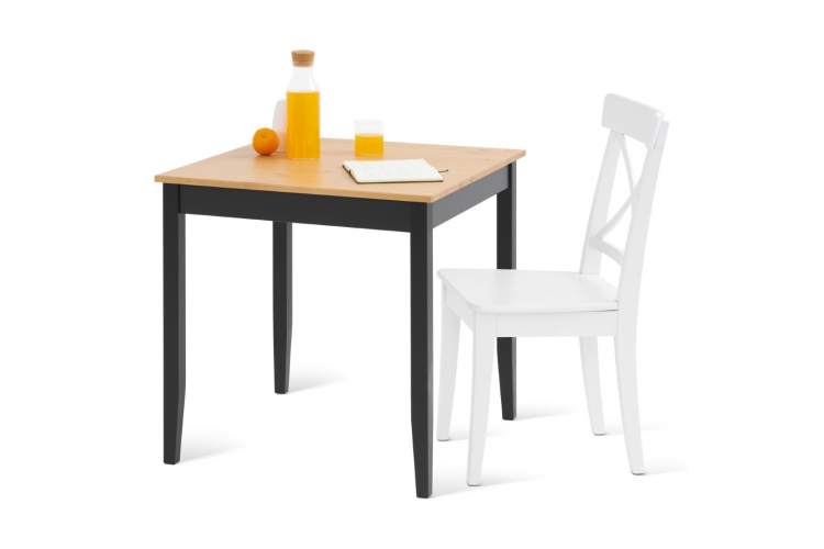 Стол обеденный ЛЫМ 74x74 Черный/Светло-коричневый