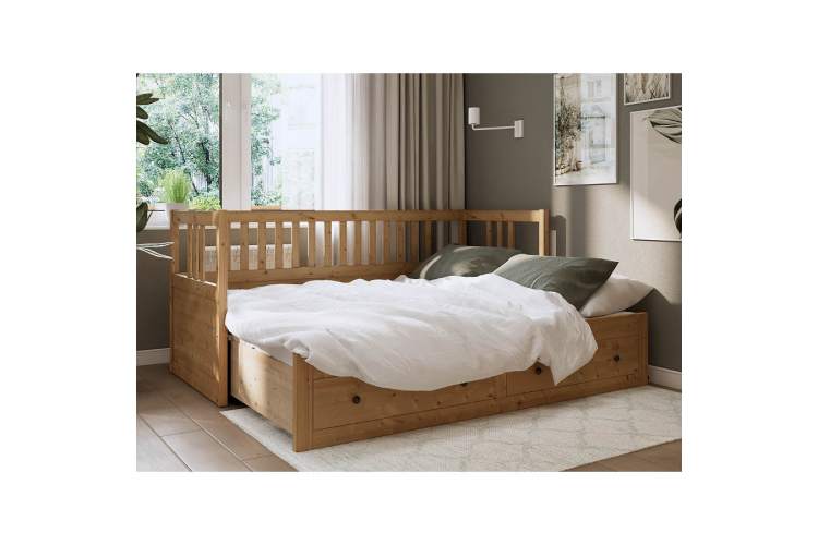 Кровать-кушетка КЫМОР с выдвижением 80x200 Светло-коричневый-3