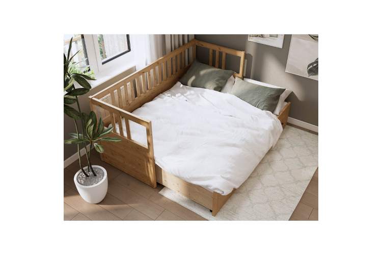 Кровать-кушетка КЫМОР с выдвижением 80x200 Светло-коричневый-4