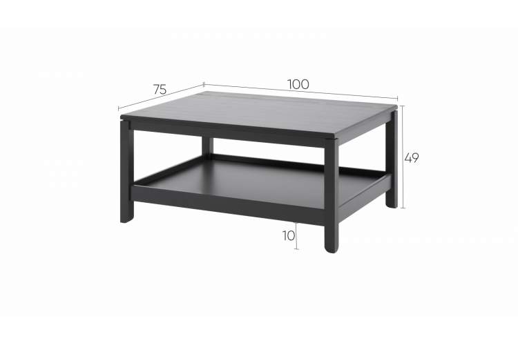 Журнальный стол КОДЗУВ 100x75 Черный-10