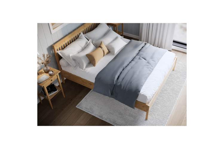 Кровать ИЛЕКСА 160х200 Светло-коричневый-4