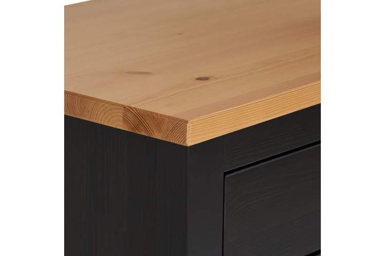 Комод КЫМОР 5 ящиков Черный/Светло-коричневый-9