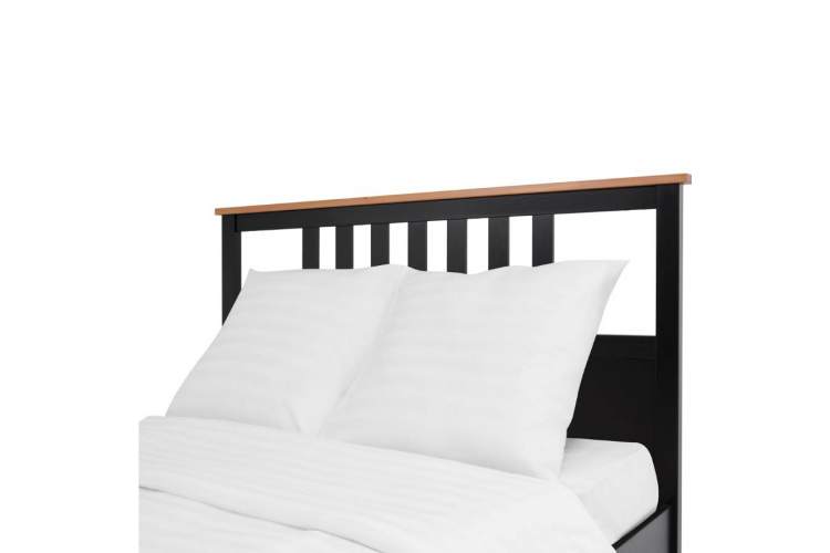 Кровать КЫМОР 140x200 Черный/Светло-коричневый-8