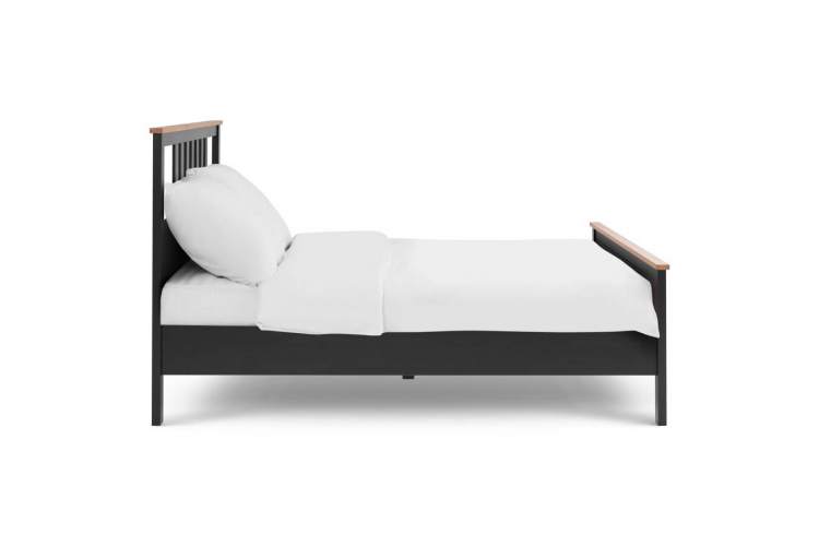 Кровать КЫМОР 140x200 Черный/Светло-коричневый-7