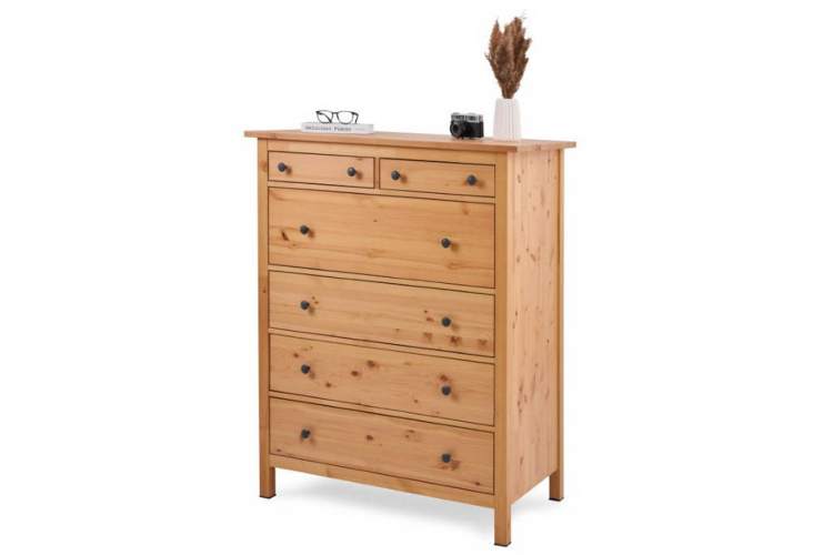 Комод КЫМОР 6 ящиков Светло-коричневый