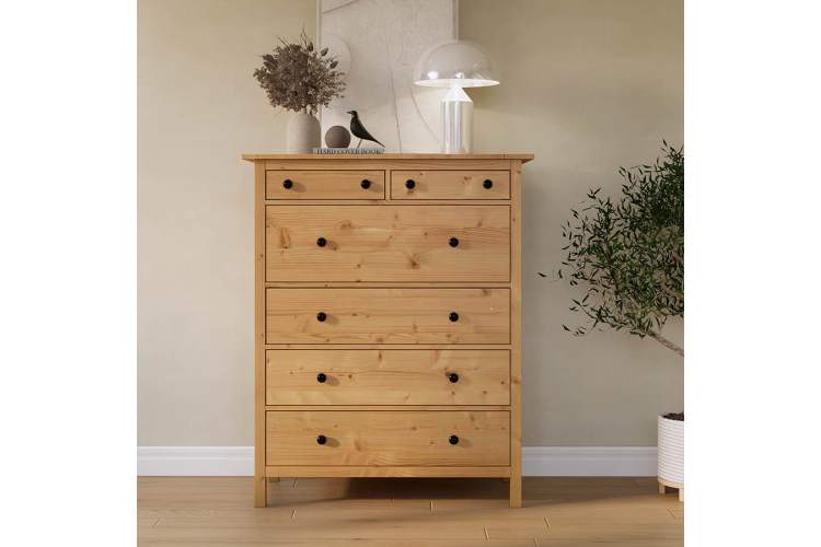 Комод КЫМОР 6 ящиков Светло-коричневый-2
