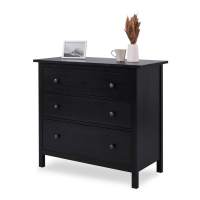 Комод КЫМОР 3 ящика Черный