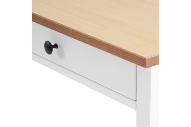 Письменный стол КЫМОР 121x47 Белый/Светло-коричневый-9