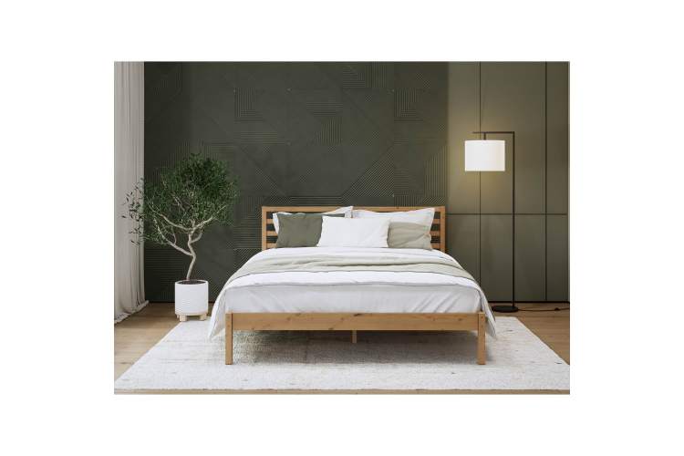 Кровать ТИРАНА 140х200 Светло-коричневый-2