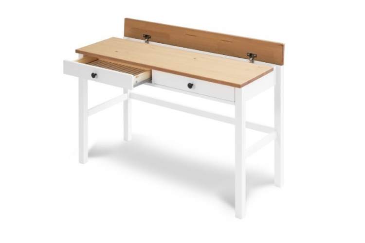 Письменный стол КЫМОР 121x47 Белый/Светло-коричневый-8
