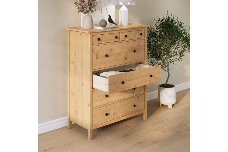 Комод КЫМОР 6 ящиков Светло-коричневый-3