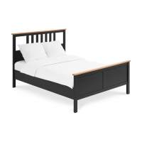 Кровать КЫМОР 140x200 Черный/Светло-коричневый