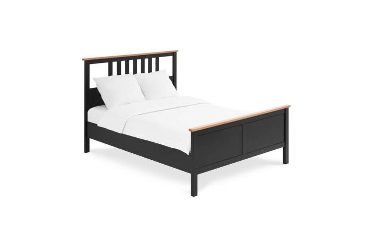 Кровать КЫМОР 140x200 Черный/Светло-коричневый