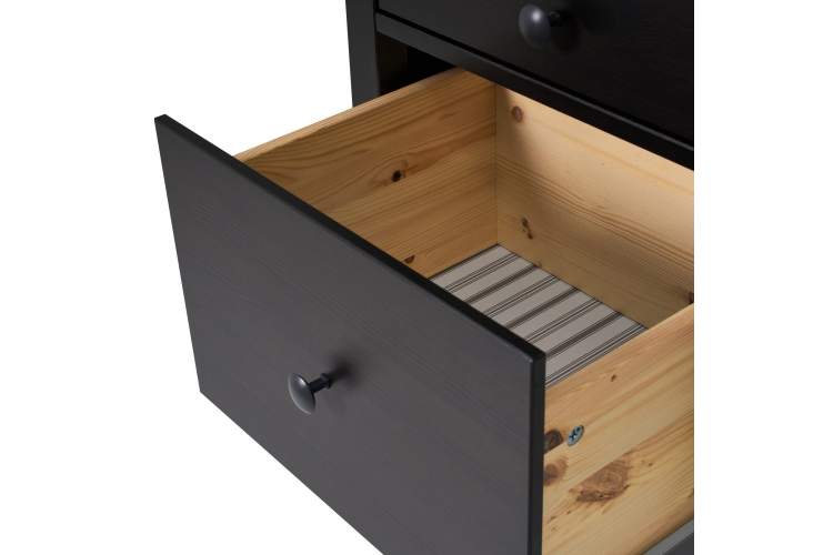 Комод КЫМОР 5 ящиков Черный/Светло-коричневый-8