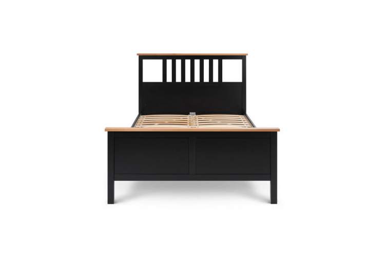 Кровать КЫМОР 140x200 Черный/Светло-коричневый-6