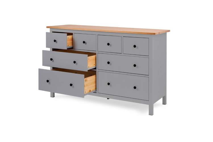 Комод КЫМОР 8 ящиков Серый/Светло-коричневый-4