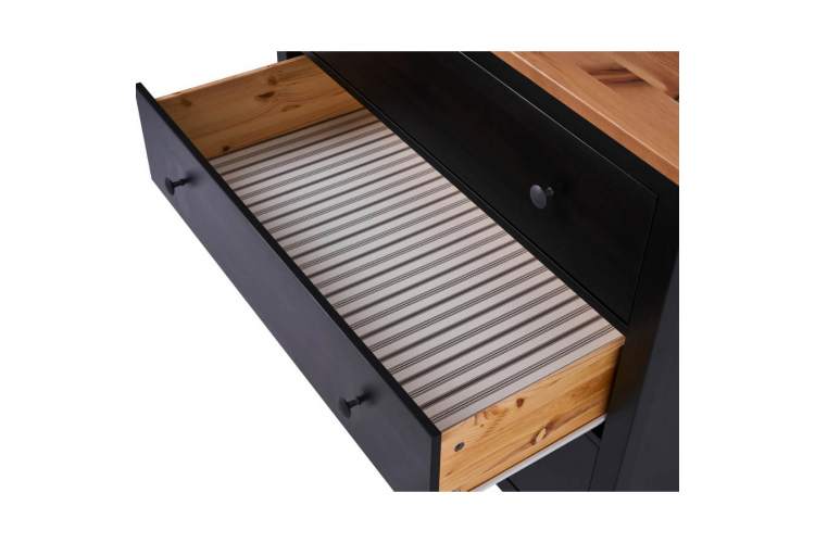 Комод КЫМОР 3 ящика Черный/Светло-коричневый-5