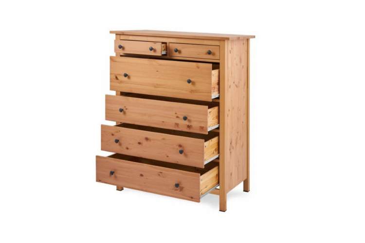 Комод КЫМОР 6 ящиков Светло-коричневый-4