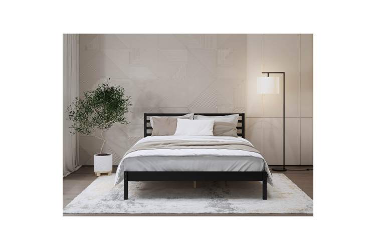 Кровать ТИРАНА 140х200 Черный-2