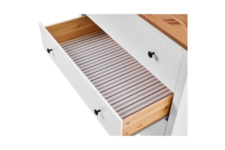 Комод КЫМОР 3 ящика Белый/Светло-коричневый-5