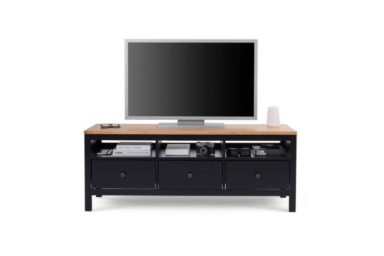 ТВ-тумба КЫМОР 148 Черный/Светло-коричневый-1