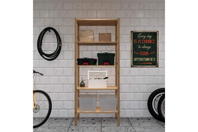 Этажерка УДОРА 5 полок 89х210х50 Светло-коричневый-3