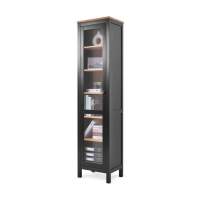 Шкаф КЫМОР Стекло/Стекло 49 Черный/Светло-коричневый